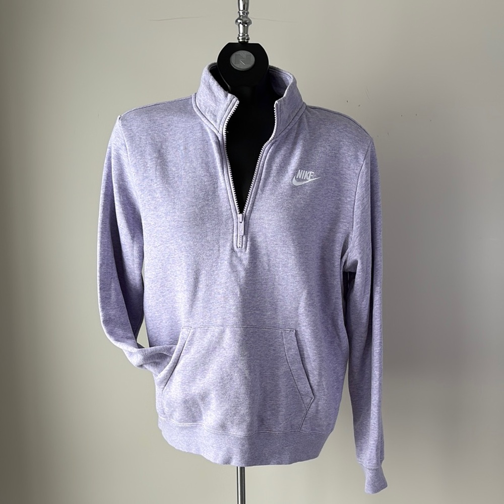 Nike Women's Light Purple Half-Zip Sweatshirt
